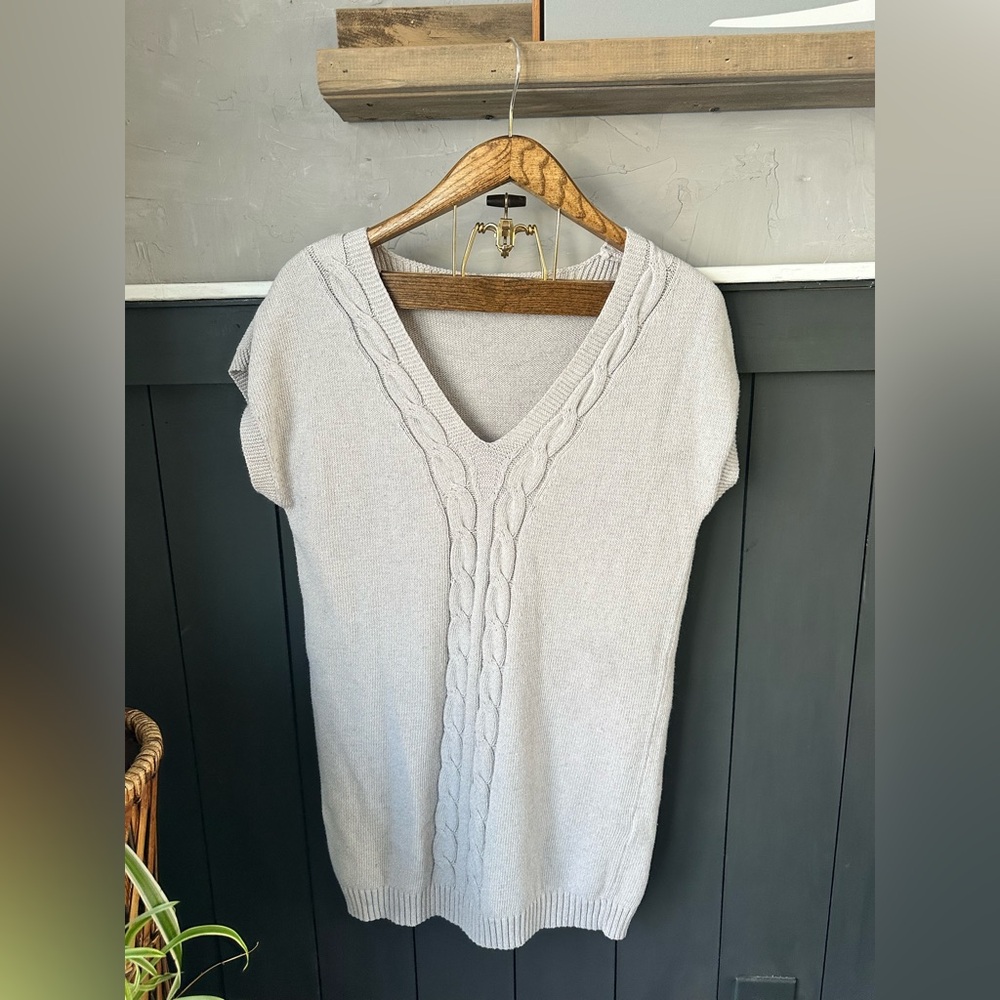 And Now This Grey Taupe Oversized Sweater Vest Size XL